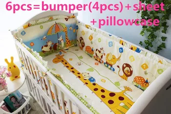 Promovare! 6/7PCS pătuț de copii, seturi din bumbac apărătoare pat de copil baby set de lenjerie de pat , 120*60/120*70cm