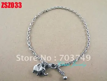 Pui de elefant de moda din oțel inoxidabil, Bratari de lanț iubitorii de femei lady cadou bijuterii de moda 30buc ZSZ033