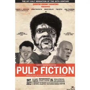 Pulp Fiction Poster Personalizat Canvas Arta Poster Acasă Decor Pânză Tesatura De Perete Poster De Imprimare Tesatura De Matase