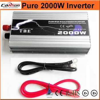 Pur Sinusoidală 2000W Putere Masina Invertor Dc 12V Ac 220v Masina Convertor Cu USB Cu USB Pentru Solar/eolian/Generare de Energie de gaze