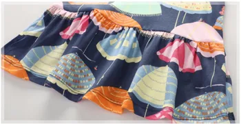 Puțin maven 2018 noi de vara fete pentru copii brand rochie copii din Bumbac umbrela de imprimare copii cu maneci scurte rochii S0333