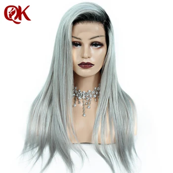 QueenKing păr 1B Grey Dantela Plin de Par Uman, Peruci cu Păr de Copii Pre Smuls Brazilian Remy de Păr