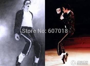 Rare MJ Michael Jackson Clasic Colectia de pantofi de Dans Moonwalk Acoperi Handmade, Sosete Albe Petrecerea Sfinților Cadou