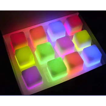 RCtown Set 12BUC Asortate Color Glow Cub de Gheață Lumina Jucărie pentru Petreceri, Baruri Festival (Culoare Aleatorii)-UT 35%