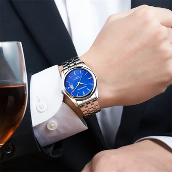 Relogio Masculino 2018 Bărbați Ceas Brand de Top de Lux din Oțel Data Ceas de Afaceri de sex Masculin Ceasuri Pentru Barbati Casual Cuarț Încheietura mîinii Ceas
