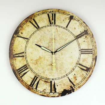 Retro Decor De Perete Vintage Ceas De Decor Acasă Ceas De Perete Cu Numărul Roman Tăcut Decorative Ceas De Perete Pentru Camera De Studiu
