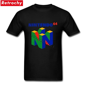 Retro Vaporwave 64 T Cămașă Bărbați Băiat Dificultate de Imprimare Tricouri Tricou Barbati Maneca Scurta Pret Ieftin tricou Marca Oficială de Îmbrăcăminte