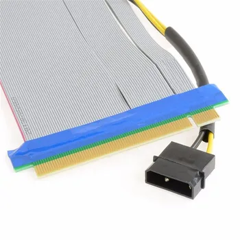 Riser PCI-E x16 pcie, pci Express 16X la 16x Coloană Extender Card cu Molex IDE Putere & Panglică Cablu adaptor 20cm