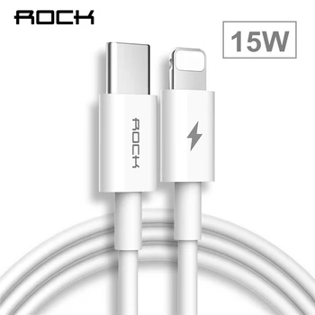ROCK PD Tip C pentru Iluminat Cablu de Încărcare 15W pentru iPhone X 8 plus Macbook Taxa de Sincronizare USB C-C USB Încărcător