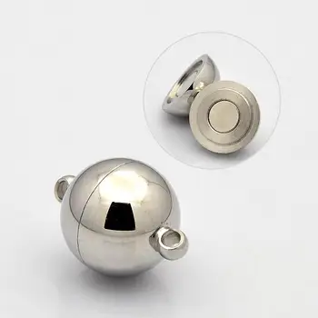 Runda 304 din Oțel Inoxidabil Cleme Magnetice, din Oțel Inoxidabil Culoare, 20x12mm, Gaura: 2mm