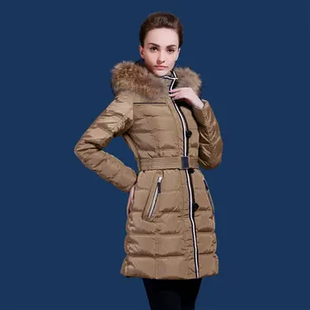 Rusă și Europeană de iarna pentru femei cu jacheta groasă haină lungă de blană de vulpe argintie guler pentru a se adapta la minus 20 de grade plus dimensiune 48-62 Q504