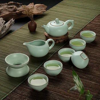 RUYAO celadon set de ceai Chinezesc celebru cuptor de porțelan Kungfu set de ceai design elegant