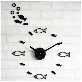 Saat Ceas de Perete Ceas Horloge Murale Reloj Duvar saati Desene animate Acrilice Digitale Ceasuri de Perete Ceas Klok living pește Home deco