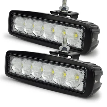 Safego 2x 12 v 18W LED lumina de lucru bar lampa tractor lumini de lucru LED-uri off road 4X4 24V led offroad light bar la fața locului fascicul de inundații