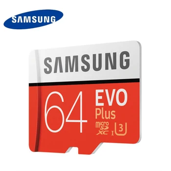 SAMSUNG EVO Plus Card TF microsd 64GB 100MB/S-card de memorie de 4K UltraHD UHS-I U3 SDXC Class10 Trans Flash pentru Conducere recorder