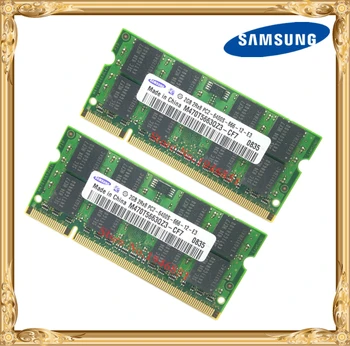Samsung Laptop memorie 4GB 2x2GB 800MHz PC2-6400 DDR2 Notebook RAM 4G 800 6400S 2G 200-pin sodimm