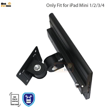 Se potrivesc pentru iPad mini1 2 3 4 montare pe perete caz de metal de afișare magazin de vânzare cu amănuntul suportul magazin tablet pc de blocare suport de sprijin pentru a Regla unghiul
