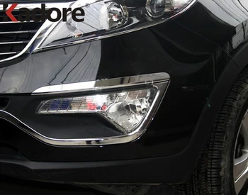 Se potrivesc pentru Kia Sportage 2010 2011(Nu Pentru Model American), ABS Cromat din Plastic lămpii de Ceață Față Acoperă Benzi Decorative Trim 2 BUC/SET
