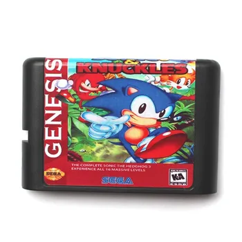 Sega MD carte de joc - Sonic Si Knuckles pentru 16 biți Sega MD Cartuș joc Megadrive Geneza sistemului
