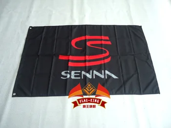 Senna negru bg Pavilion 3ftx5ft Banner 100D Poliester Pavilion Garnituri metalice 90x150cm