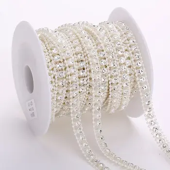 Sewwing Pearl lanț Banda de culoare perla lanț cu stras 10yards/lot DIY bijuterii de păr/pantofi/accesorii de îmbrăcăminte