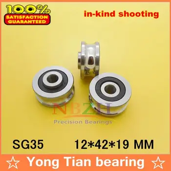 SG35 2RS U pulley Groove rulmenți cu bile 12*42*19 mm Piesa de ghidare rulment cu role SG12RS (Precizie rând dublu de bile) ABEC-5