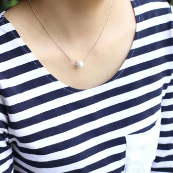 Simulate perla pandantiv colier collier femme kolye, simplu argint 925 coliere pentru femei collares bijuterii de argint
