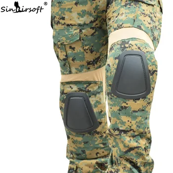 SINAIRSOFT Camuflaj Tactice Pantaloni Paintball haine de Vânătoare cu genunchiere Airsoft în aer liber, CS Drumeții Lupta Armata Pantaloni