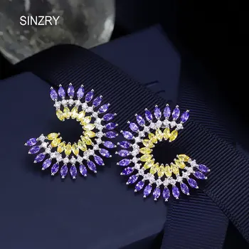 SINZRY bijuterii zircon Cubic coreea cercei la modă de o jumătate de rundă destul de cercei stud pentru femei