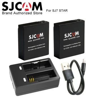 SJCAM SJ7 Star 2 buc SJCAM Baterii Reîncărcabile Li-ion+Incarcator Dual pentru SJ Cam sj7 de Acțiune de Sport dv Camera Accesorii