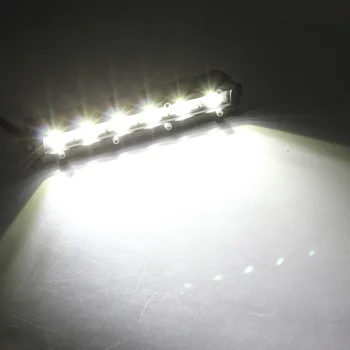 Slim 7 inch Auto Offroad 30W CONDUS la fața Locului Lumina de Lucru Bar Impermeabil Singur Rând Atenției Auto SUV Off road Lampa cu lumina de lucru