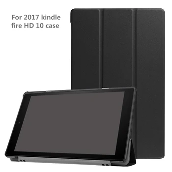 Slim Magnetic Folio Stand Piele PU Caz Dormi Smart Cover Pentru Amazon Kindle Nou Foc HD 10 2017 tabletă de 10 inch caz+cadou