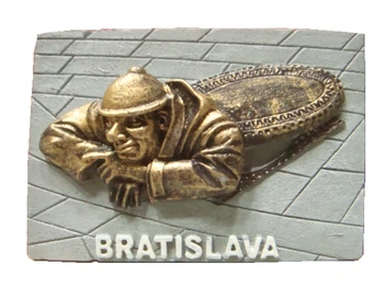 Slovacă Capitala Bratislava Celebra Statuie - Gummi 3D Magneți de Frigider Turism, magazin de Suveniruri Frigider Autocolante Magnetice Decor Acasă