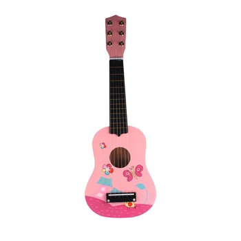 SOACH noi 2017 Copii chitara cu 6 corzi ukulele fluture Roz fată Copil din lemn chitara acustica incepator mici guitarra