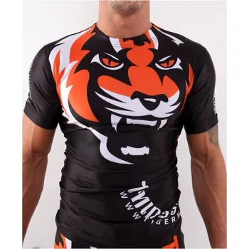 SOTF elastic Strâns de corp-clădire haine Tiger Muay Thai, MMA, Muay Thai box tricou maneca Lunga 