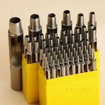 SPC Pumn Gaura Set 10 dimensiune/set 1mm-10mm Rotund Pumn Realizate manual din Piele Instrumente de Consumabile