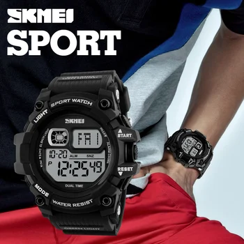 Sport impermeabil Ceas Barbati SKMEI Brand Digital cu LED-uri Ceasuri Sport Fashion Casual Multifuncțional Student Ceasuri de mana