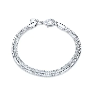 Standard argint 925 bijuterii stil European și American creative plat șarpe os bratara standard de argint picătură catarama