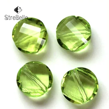 StreBelle 8mm AAA răsucit butonul gridding cristal de sticlă 8mm margele bijuterii DIY constatările și părți 40faces 100buc