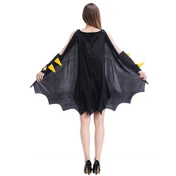 Super-erou Batman Costume de Halloween pentru femei partid Cosplay Costum batgirl rochie cu pelerina haine fete sexy tinuta