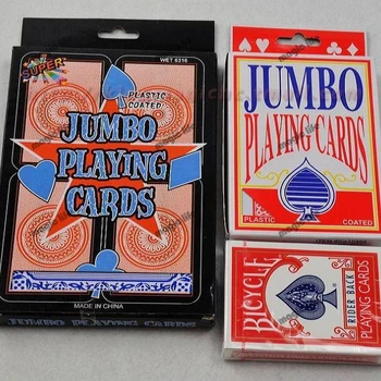 SUPER Jumbo punte(17.5x12.5CM) carduri de magie magic poker, seturi de magie magic recuzita