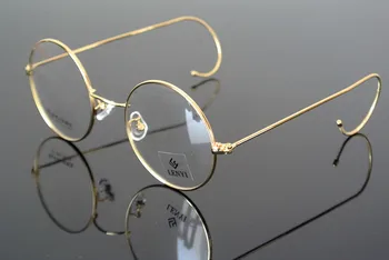 Supradimensionat Vintage Rotund Rame de Ochelari 48 mm Sârmă Rim John Lennon Steve Jobs Harry Potter Ochelari Full Rim Rx capabil