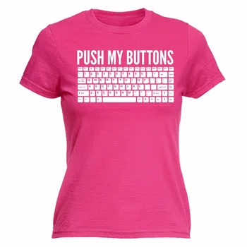 T-Shirt 2018 Femei de Moda Clasic Topuri Tricouri apăsați pe Butoane Tastatura mamele zi computer nerd geek moda tricou