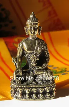 TBC815 Nepal Alamă Mini Medician Buddha statutul 43X23mm Tibetan Portabil de buzunar Amuleta Buddha,mini stare oranments