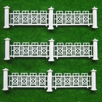 Teraysun 1M plastic model în miniatură parapet model grădină balustrada gard viu model material în aer liber, grădină peisaj balustrada