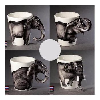 Thailanda cafea Ceai, cani ceramice 3D de Desene animate elefant lapte cana cana decor acasă meserii cameră decor portelan figurine de animale