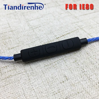 Tiandirenhe ie80 cablu pentru Sennheiser IE8 IE80 IE8i Cască Modernizarea Înlocuire Singur Cristal Cupru Cască Cabluri cu microfon
