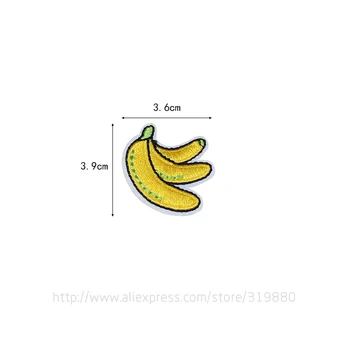 TIANXINYUE 20buc/lot de Banane Broderie patch-uri de Fier Pe tesatura Patch-uri de Aplicatii Cusut Pe Motiv Insigna Haine DIY Punga de fructe de patch-uri