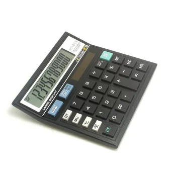 Tinhofire Negru 12 cifre Birou calculator taste de calculator calculator Calculator Solar CT-512