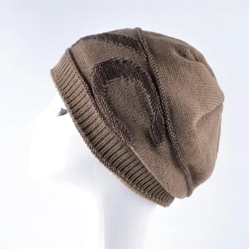 TQMSMY pălării de Iarnă pentru bărbați Chelioși Tricotate din lână scrisoare nyc os strat dublu ține de cald capace de oameni căciuli casual cap de Schi gorros